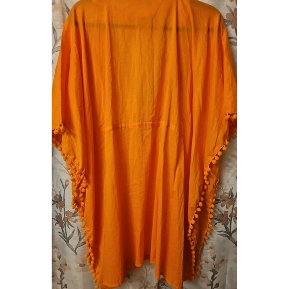 Moda International Embellished Coral Kaftan Coverup Size XS - Picture 6 of 8